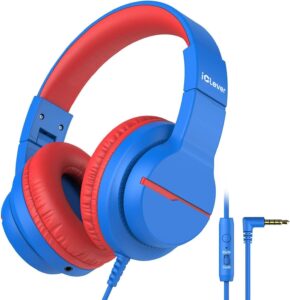 Best wireless headphones 2025 iClever kids Bluetooth headphones with 85dB volume limiter, foldable lightweight design, and soft cushions.
